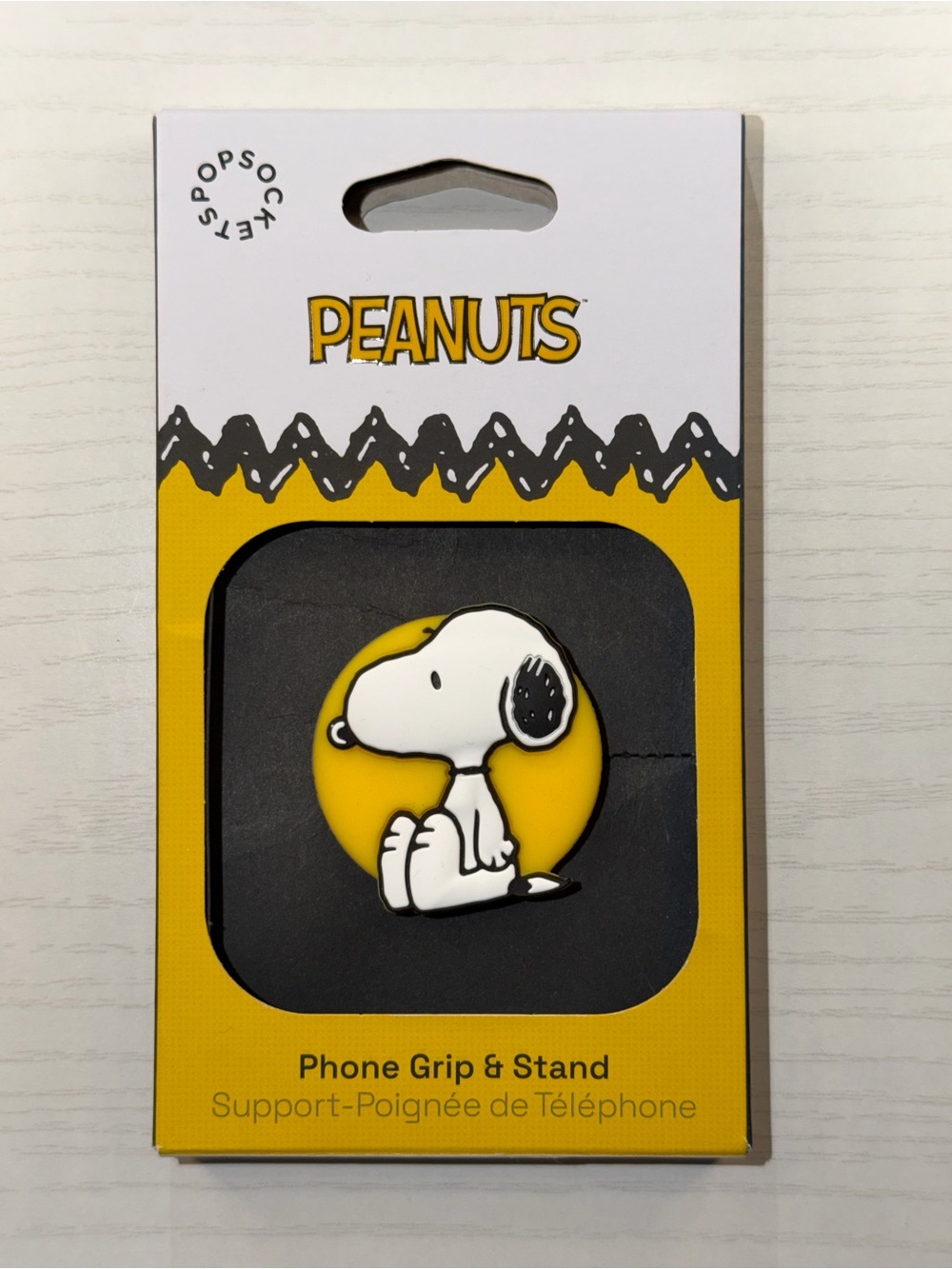 PopSocket Peanuts Snoopy Yellow and White Phone Grip & Stand